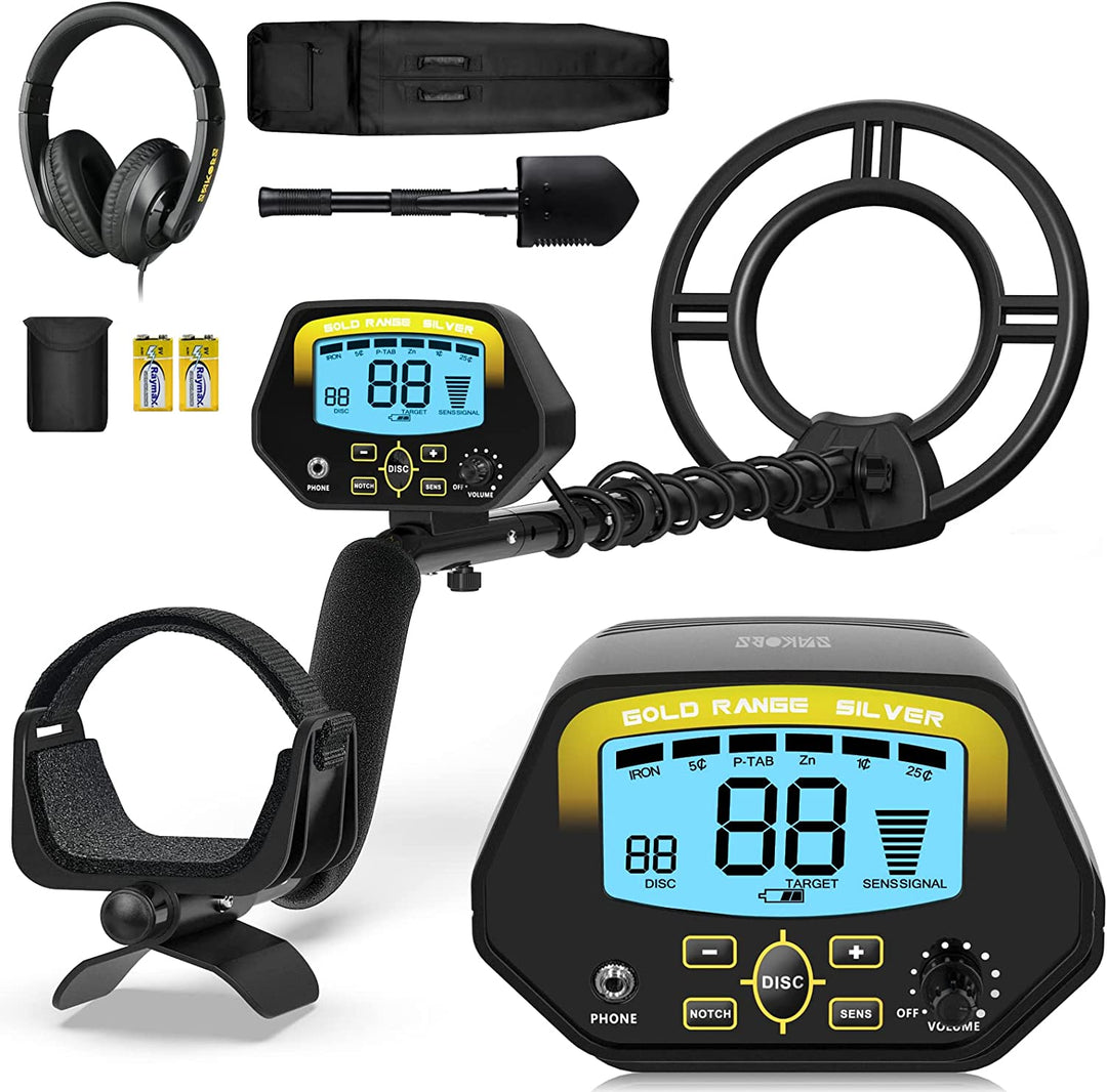 SAKOBS Pro Metal Detector - Waterproof, LCD Display, DISC & All Metal Mode - GC1032